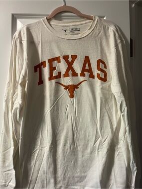 s Texas Long Sleeve Crewneck Shirt - White/Orange